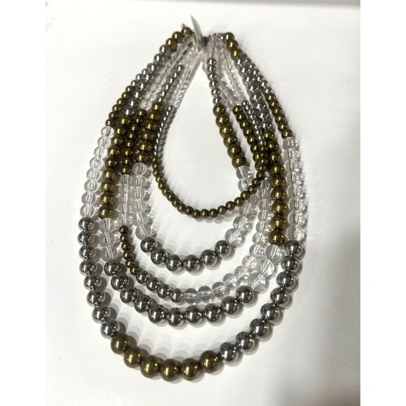 Macy's women's Multi-layered bead necklace - Picture 5 of 9